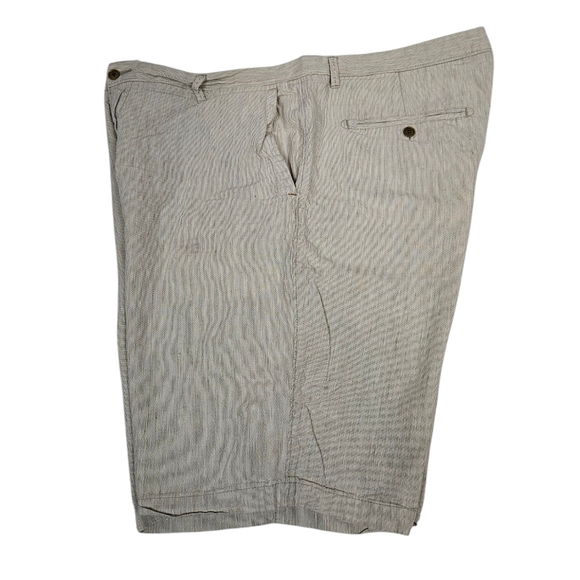 Tommy Bahama Tan Pinstripe Linen Blend Chino Shorts 10" Inseam Size 40 Men's U23 - Picture 4 of 9